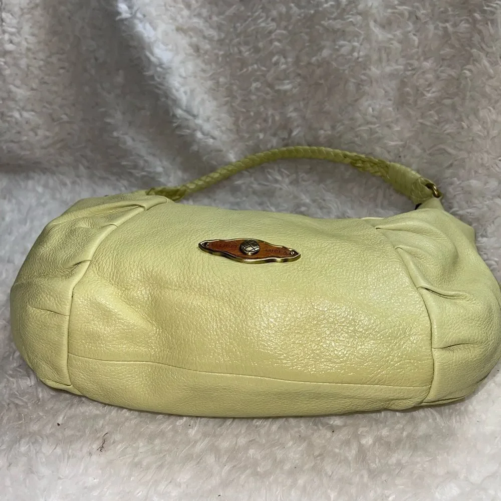 Elliott Lucca Leather mint green shoulder bag with antique tone hardwares